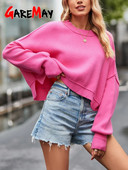 Sieviešu ziemas trikotāžas džemperi Pamata siltie vintage džemperi, trikotāžas lielizmēra biezi brīvi ziemas džemperi sievietēm