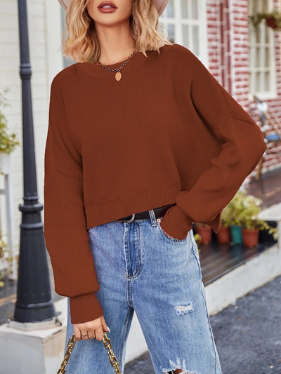 Sieviešu ziemas trikotāžas džemperi Pamata siltie vintage džemperi, trikotāžas lielizmēra biezi brīvi ziemas džemperi sievietēm