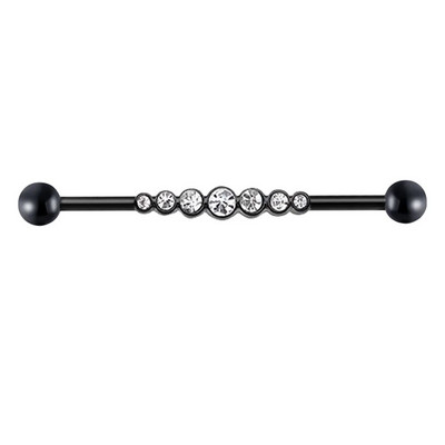 1PC rūpnieciskais pīrsings auskars sievietēm skrimšļa rūpnieciskā stienis spirālveida auss pīrsings cirkons nerūsējošā tērauda ķermeņa rotaslietas