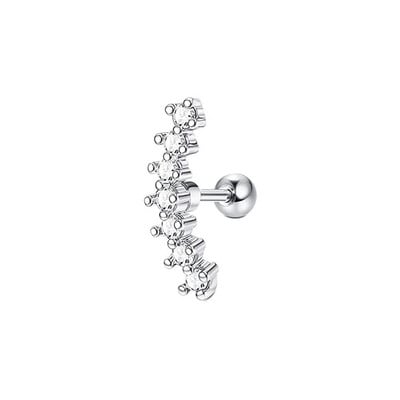 Crystal Snug σκουλαρίκια για γυναίκες Helix Piercing Κορεάτικο στυλ Τάση αναρρίχησης χόνδρου Ear Stud Piercing Κοσμήματα από ανοξείδωτο ατσάλι
