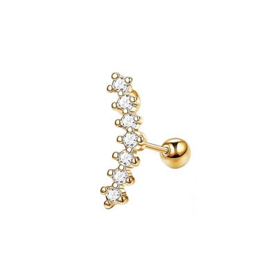 Crystal Snug σκουλαρίκια για γυναίκες Helix Piercing Κορεάτικο στυλ Τάση αναρρίχησης χόνδρου Ear Stud Piercing Κοσμήματα από ανοξείδωτο ατσάλι