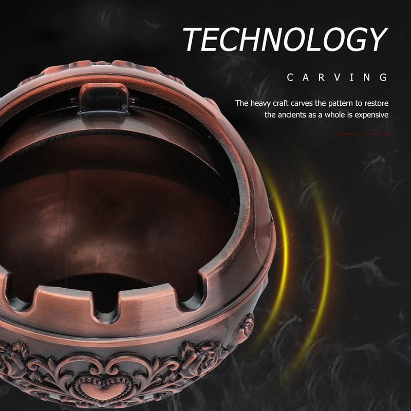 Hamutartó hamu kültéri hamutartók tartó tálca fedél szélálló dekoratív vicces állvány füstmentes beltéri fém vas Vintage tűzálló hűvös