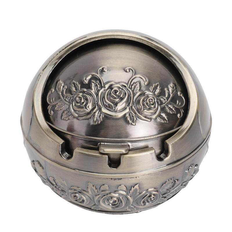 Hamutartó hamu kültéri hamutartók tartó tálca fedél szélálló dekoratív vicces állvány füstmentes beltéri fém vas Vintage tűzálló hűvös