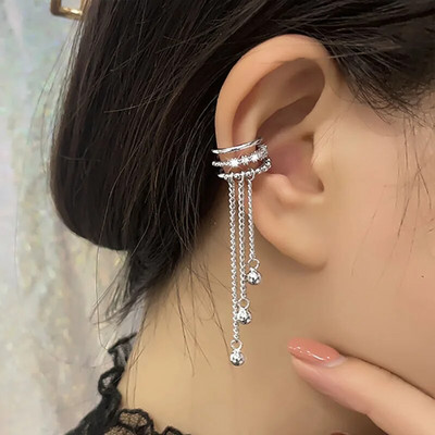 Kpop INS garās pušķu ķēdes auss saspraudes auskars sievietēm 1 gab Skrimšļa auss aproces viltus gliemežnīcas pīrsings auss korejiešu modes rotaslietas