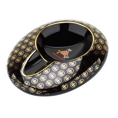 Māksliniecisks, ar rokām apgleznots keramikas viens pārnēsājams cigāru turētājs ar zelta līnijām Cigāru piederumi Pārnēsājami pelnu trauki Mājas piederumi