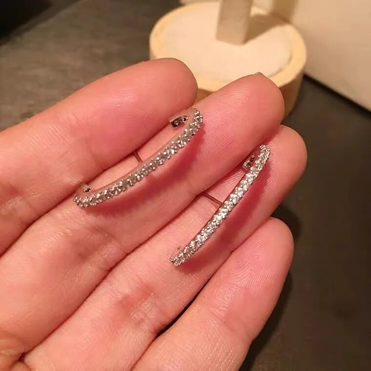 Modes C nerūsējošā tērauda CZ pīrsings auskars sievietēm auss spirāle ar skrūvējamu atpakaļ cirkona auskaru pīrsings ķermeņa rotaslietas 1 gab.