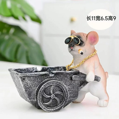 Thug Dog Pelnutrauks Sveķi Smieklīgi radoši pelnu trauks Pelnu trauks Cigāru pelnu trauks Smēķēšanas piederumi Mājas dekors puiša dāvana