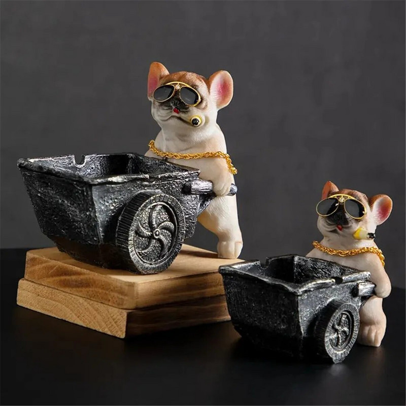 Thug Dog Pelnutrauks Sveķi Smieklīgi radoši pelnu trauks Pelnu trauks Cigāru pelnu trauks Smēķēšanas piederumi Mājas dekors puiša dāvana