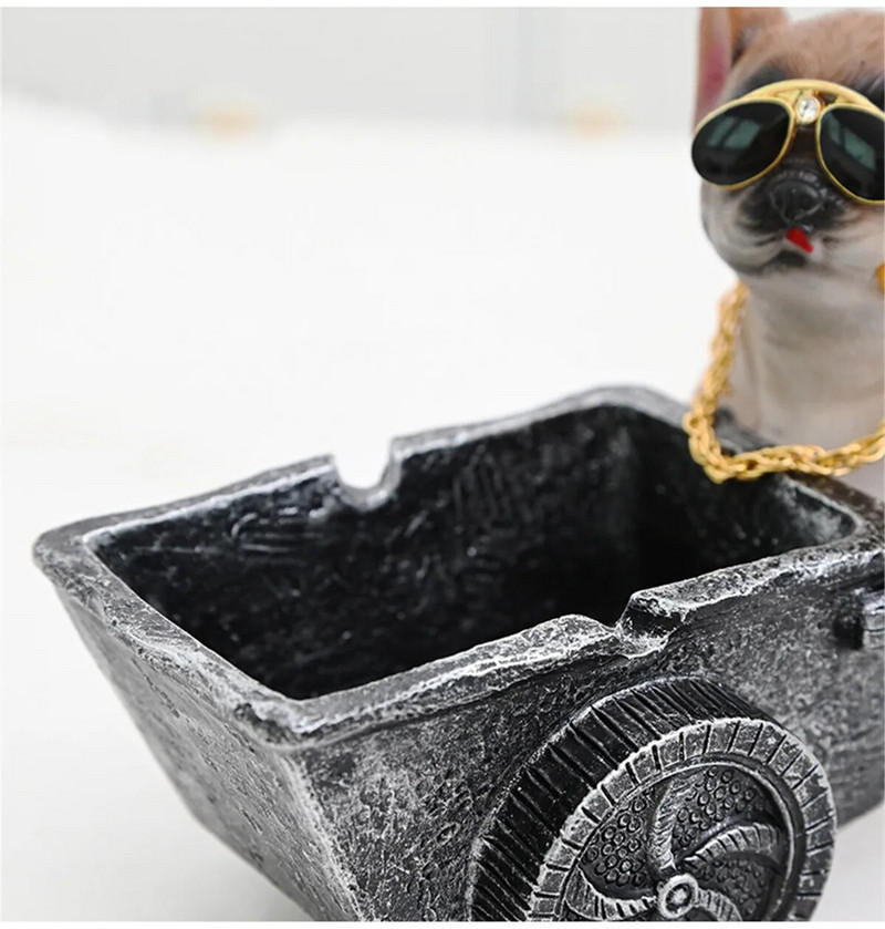 Thug Dog Pelnutrauks Sveķi Smieklīgi radoši pelnu trauks Pelnu trauks Cigāru pelnu trauks Smēķēšanas piederumi Mājas dekors puiša dāvana