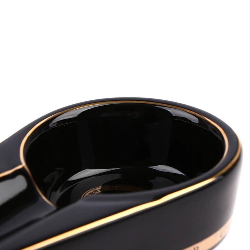 Keramikas cigāru pelnu trauks Pārnēsājams pelnu trauks cigāru vienam cigāru turētājam apaļa pelnu slota cigarešu pelnu trauks ceļojumu pelnu trauks