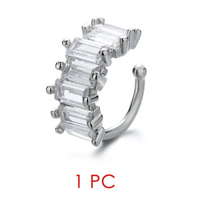 Kristály hamis piercing fülbevaló nőknek cirkónia arany színű fülmandzsetta női elegáns kubai link lánc porcos fülbevaló ékszer