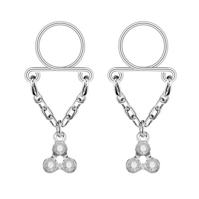2 ks sexy nastaviteľný falošný piercing do bradavky pre ženy z nehrdzavejúcej ocele s čerešňovým srdcom, prsiami, hrudníkom, dekoráciou, šperky na telo, darček