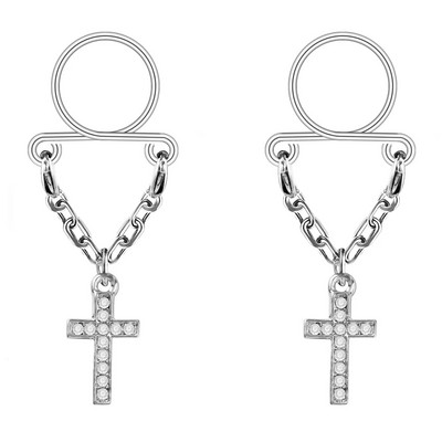 2 ks sexy nastaviteľný falošný piercing do bradavky pre ženy z nehrdzavejúcej ocele s čerešňovým srdcom, prsiami, hrudníkom, dekoráciou, šperky na telo, darček