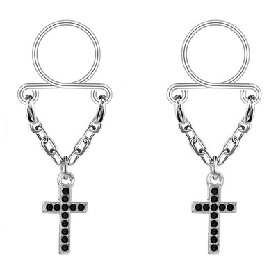 2 ks sexy nastaviteľný falošný piercing do bradavky pre ženy z nehrdzavejúcej ocele s čerešňovým srdcom, prsiami, hrudníkom, dekoráciou, šperky na telo, darček