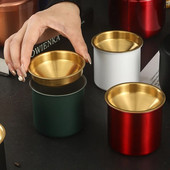 NOVÝ 1 ks Popolník Vetruodolný Popolník z nehrdzavejúcej ocele pre domácnosť Bezdymový lievik Dizajn Elegantný stôl pre domácnosť