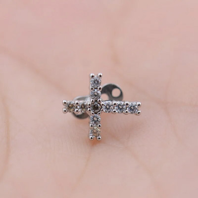 1 gab. Ziedu mikro ādas enkura titāna pīrsingi ādas enkura pamatne un topi Skinner Diver galvas implanti ķermeņa pīrsingu rotaslietas