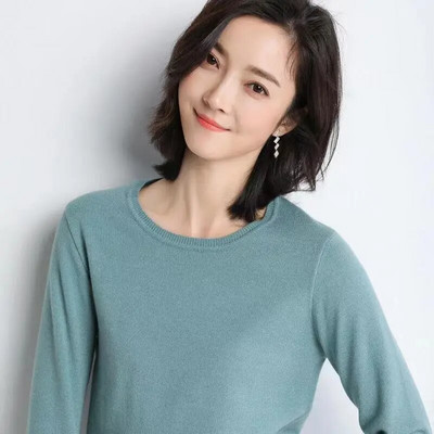 Sieviešu džemperis ar O veida kakla izgriezumu Rudens Ziemas Pamata Pulovers Silts Ikdienas Velkams Džemperi Korejiešu Modes Pavasara Trikotāžas Apakškrekls 2023
