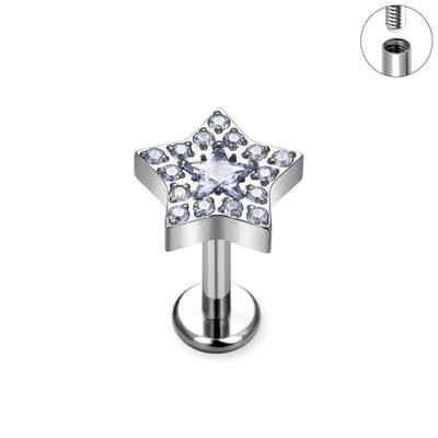 G23 Titanium ASTM F136 Pīrsings Labret Deguna nagu kniedes Auss Lūpas Helix Studs Mēles Nagu pīrsings Ķermeņa rotaslietas