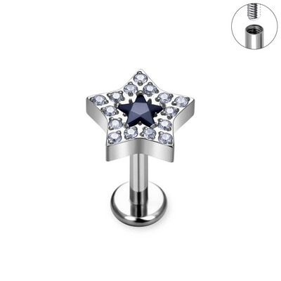 G23 Titanium ASTM F136 Pīrsings Labret Deguna nagu kniedes Auss Lūpas Helix Studs Mēles Nagu pīrsings Ķermeņa rotaslietas