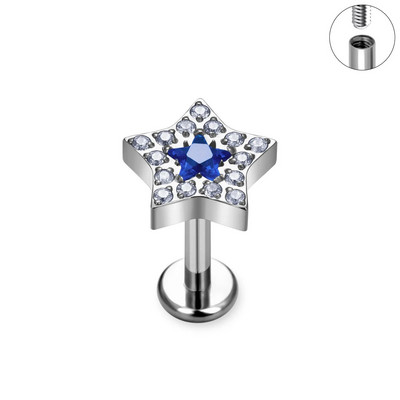 G23 Titanium ASTM F136 Pīrsings Labret Deguna nagu kniedes Auss Lūpas Helix Studs Mēles Nagu pīrsings Ķermeņa rotaslietas