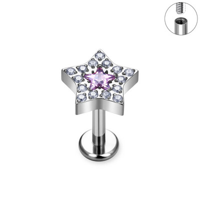 G23 Titanium ASTM F136 Pīrsings Labret Deguna nagu kniedes Auss Lūpas Helix Studs Mēles Nagu pīrsings Ķermeņa rotaslietas