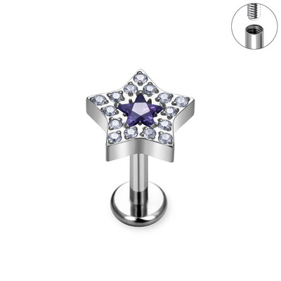 G23 Titanium ASTM F136 Pīrsings Labret Deguna nagu kniedes Auss Lūpas Helix Studs Mēles Nagu pīrsings Ķermeņa rotaslietas