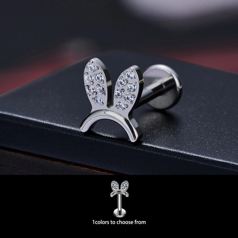 G23 Titanium ASTM F136 Pīrsings Labret Deguna nagu kniedes Auss Lūpas Helix Studs Mēles Nagu pīrsings Ķermeņa rotaslietas