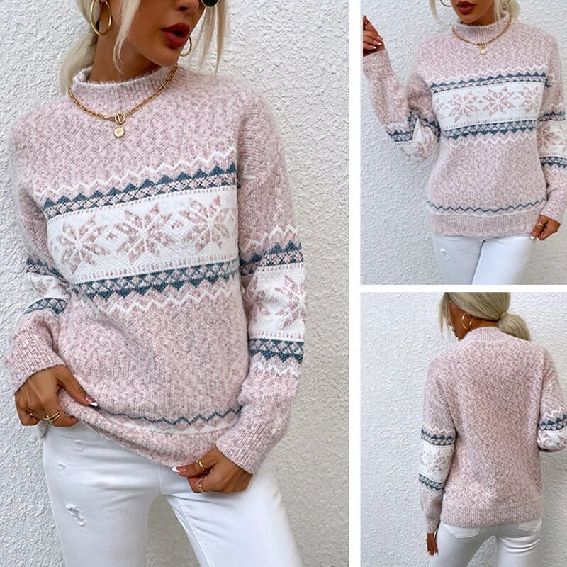 Modes sieviešu trikotāžas džemperis ar garām piedurknēm, džemperi, džemperi, trikotāžas apģērbi, rudens ziemas topi, džemperi ar apkakli