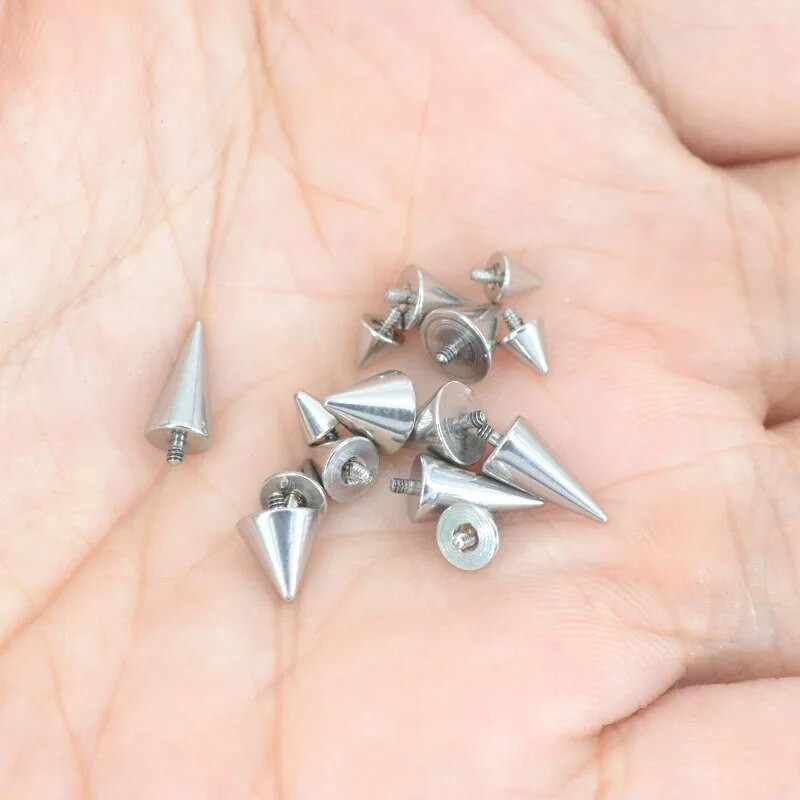 5 τμχ G23 Titanium Internal Cone Piercing 14G 16G Nose Piercings Καρφιά αυτιού Labret Ring Bar Σκουλαρίκια καρφιά Κώνος βίδα Ba