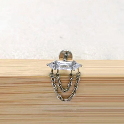 Cercei cu zirconiu verde G23 din titan Aretes, cercei tip fluture cartilaj pentru femei, piercing ureche, cataramă, bijuterii