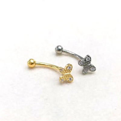 ASTM F136 Titanium G23 belső menetes korona virágfogas készlet opál és virág Christina Belly Button Piercing ékszergyűrű