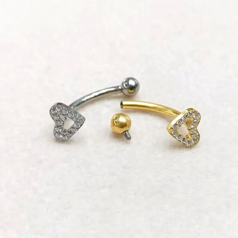 ASTM F136 Titanium G23 belső menetes korona virágfogas készlet opál és virág Christina Belly Button Piercing ékszergyűrű