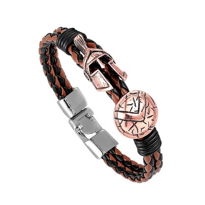 Hot Retro Spartan Κράνος Ανδρικό Βραχιόλι Europe Explosion Κοσμήματα Μόδα Βραχιόλι Γυναικείες Brave Knight Βραχιόλι Φίνο Δώρο Pulseira