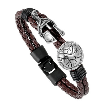 Hot Retro Spartan Κράνος Ανδρικό Βραχιόλι Europe Explosion Κοσμήματα Μόδα Βραχιόλι Γυναικείες Brave Knight Βραχιόλι Φίνο Δώρο Pulseira