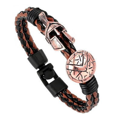 Hot Retro Spartan Κράνος Ανδρικό Βραχιόλι Europe Explosion Κοσμήματα Μόδα Βραχιόλι Γυναικείες Brave Knight Βραχιόλι Φίνο Δώρο Pulseira