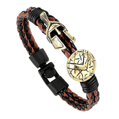 Hot Retro Spartan Κράνος Ανδρικό Βραχιόλι Europe Explosion Κοσμήματα Μόδα Βραχιόλι Γυναικείες Brave Knight Βραχιόλι Φίνο Δώρο Pulseira