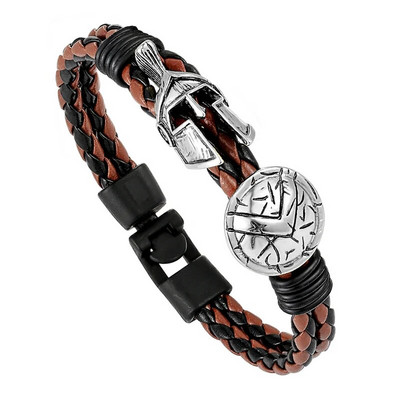 Hot Retro Spartan Κράνος Ανδρικό Βραχιόλι Europe Explosion Κοσμήματα Μόδα Βραχιόλι Γυναικείες Brave Knight Βραχιόλι Φίνο Δώρο Pulseira