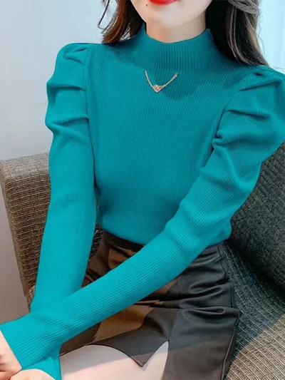 Rudens un ziemas modes Harajuku džemperis Sieviešu elegants ikdienišķs džemperi ar garām piedurknēm adīšanas topi Eleganti sieviešu apģērbi