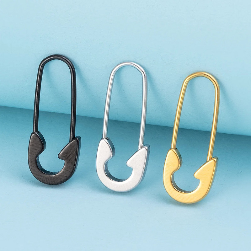 1gab drošības adata uzacu pīrsings rotaslietas no nerūsējošā tērauda nabas gredzens deguna gredzeni panku auskari unisex izlases krāsā 20 mērinstrumenti