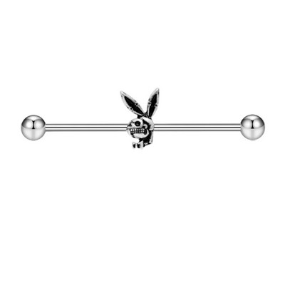 1 gab. Nerūsējošā tērauda vīrieša ķēde, rūpnieciskā stienis, bulta, konuss, pūķis, garais tilts, auskars šķērsvirziena pīrsings unisex rotaslietas