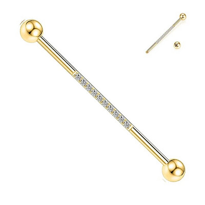 1 gab. Nerūsējošā tērauda vīrieša ķēde, rūpnieciskā stienis, bulta, konuss, pūķis, garais tilts, auskars šķērsvirziena pīrsings unisex rotaslietas