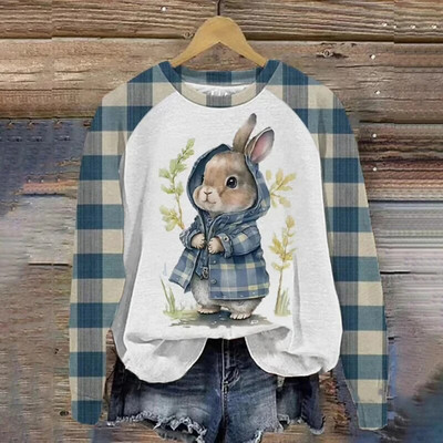 Pamut hosszú ujjú pólók nőknek Vicces Kawaii Cat Animals Nyomtatott pulóverek Női Aranyos O-nyakú pulóver, Női pulóver