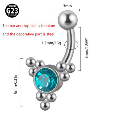 1PC G23 TItanium 16G Crystal Rook pīrsingu kopa Cz uzacu gredzens izliekts stieņa lūpu gredzens pieguļošs Daith Helix stienis bāra rotaslietas