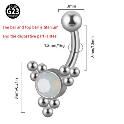 1PC G23 TItanium 16G Crystal Rook pīrsingu kopa Cz uzacu gredzens izliekts stieņa lūpu gredzens pieguļošs Daith Helix stienis bāra rotaslietas