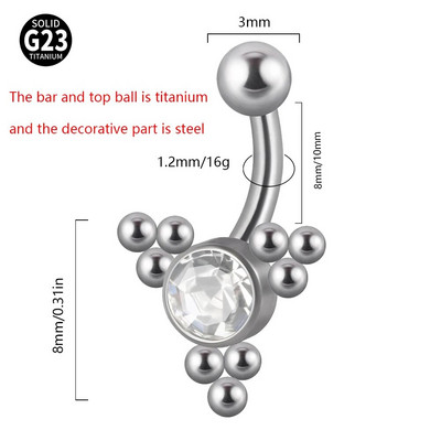 1PC G23 TItanium 16G Crystal Rook pīrsingu kopa Cz uzacu gredzens izliekts stieņa lūpu gredzens pieguļošs Daith Helix stienis bāra rotaslietas