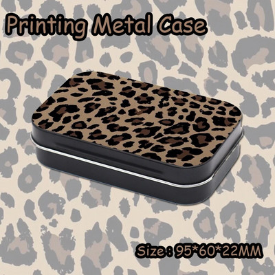 NEW Leopard Print Outdoor Portable Metal Ashtray 95x60x22MM Ash Tray For Smoker Travel Ashtray Smoking Accessories