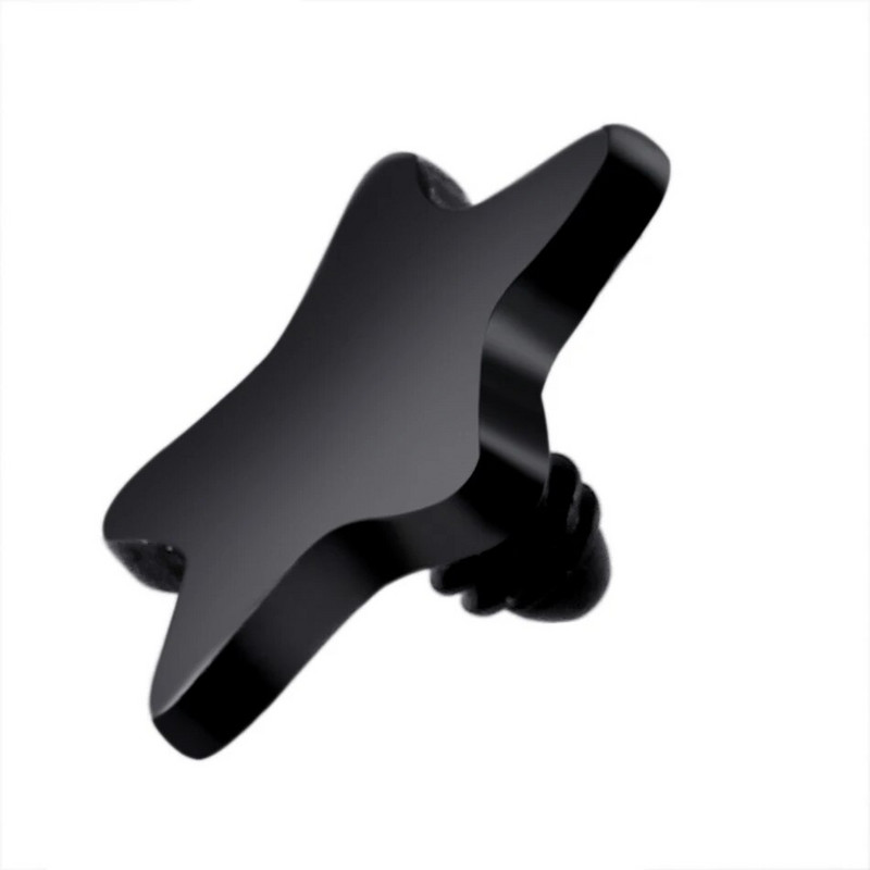 1 gab G23 klases titāna 4 mm ādas enkura augšdaļa mikro ādas draiveri Virsmas sirds zvaigzne ādas enkura pīrsings ķermeņa rotaslietas