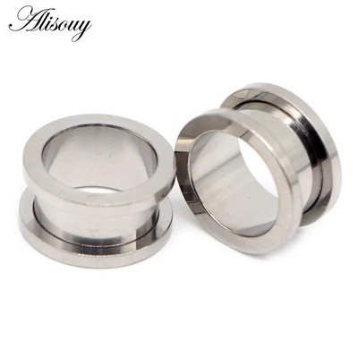 Uus 2tk värviline anodeeritud roostevabast terasest kruvi, mis sobib kõrva lihasega tunneliga kõrvarõnga pistiku laiendaja keha ehted augustavad kõrvamõõturid