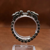 Modes vintage vikingu dubultās pūķa galvas rokassprādzes vīriešiem zēnu panku nerūsējošā tērauda aproces, dzīvnieku aproces, rotaslietas dāvanas vairumtirdzniecība