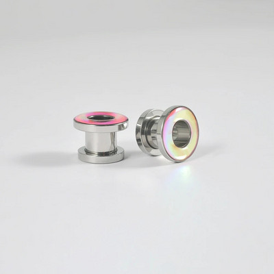 2Gb Nerūsējošā tērauda ausu stiepšanās rozā zibspuldzes plēve ausu aizbāžņi Earlets mērierīces paplašinātājs sievietēm vīriešiem ķermeņa pīrsingu rotaslietas 6-25mm